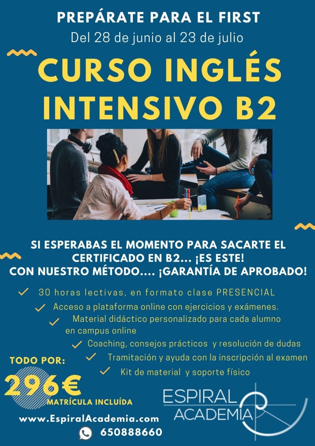 CURSO INGLÉS INTENSIVO B2 - Academia Espiral | Inglés, Primaria, ESO ...